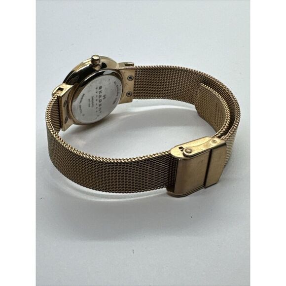 Skagen Freja 358SRRD Womens Rose-Tone Steel Mesh Analog Dial Quartz Watch AEA003 main image 6